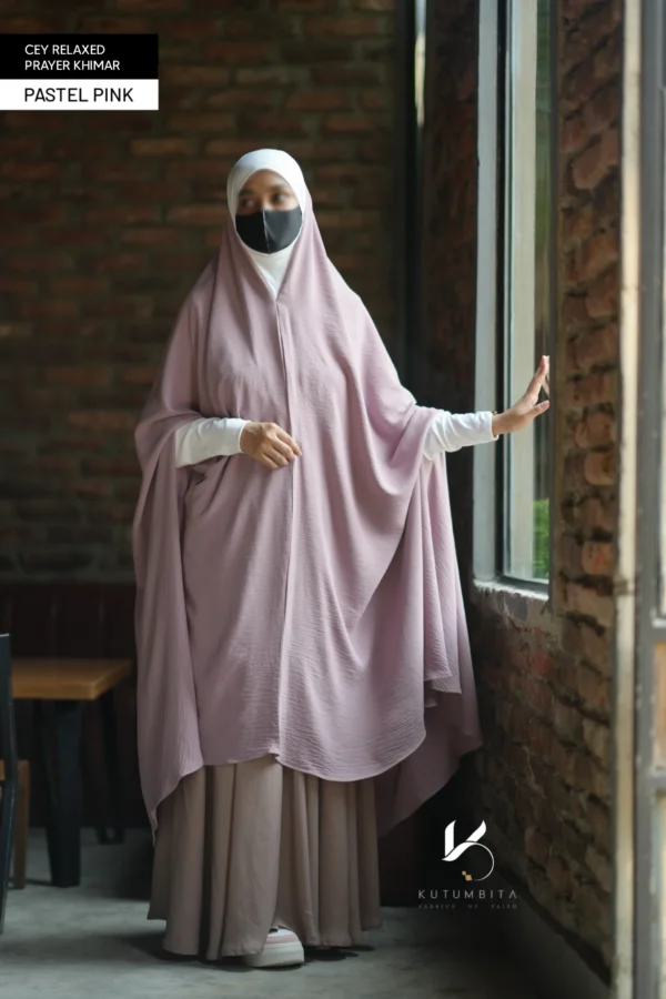 CEY RELAXED PRAYER KHIMAR-PASTLE PINK