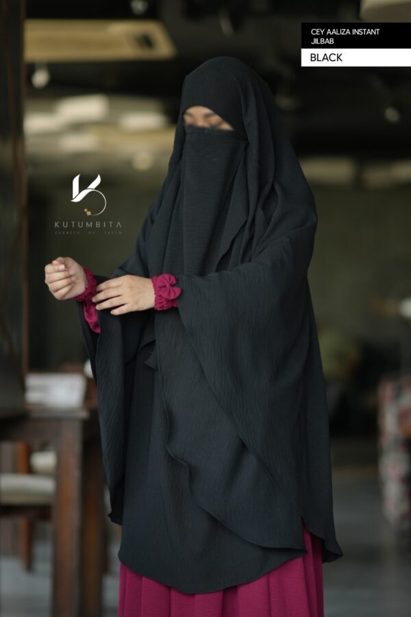 CEY Aaliza Instant Jilbab-BLACK