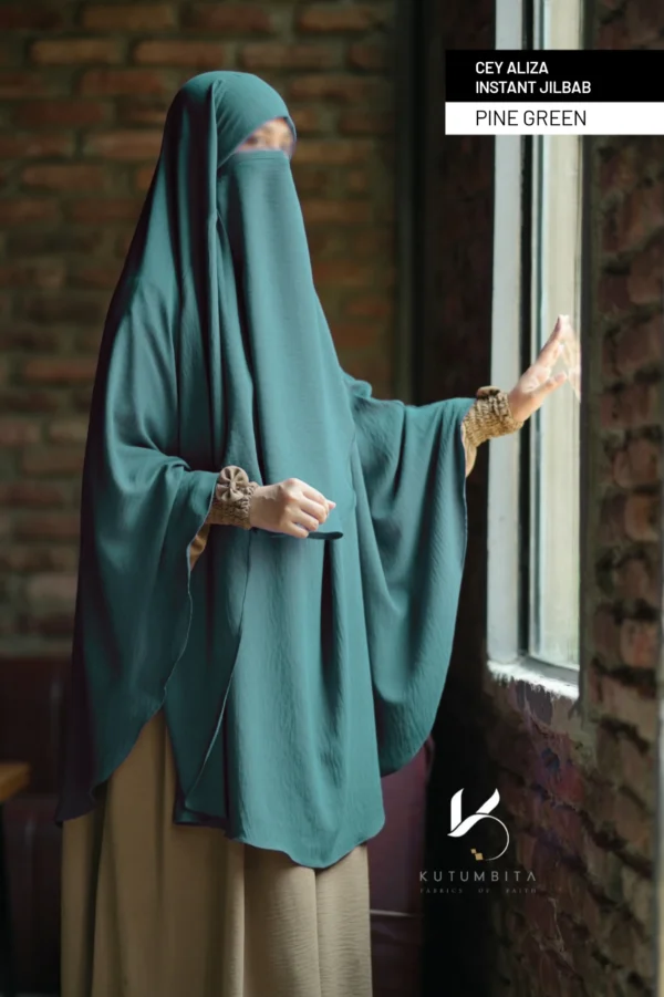 CEY Aaliza Instant Jilbab-PINE GREEN