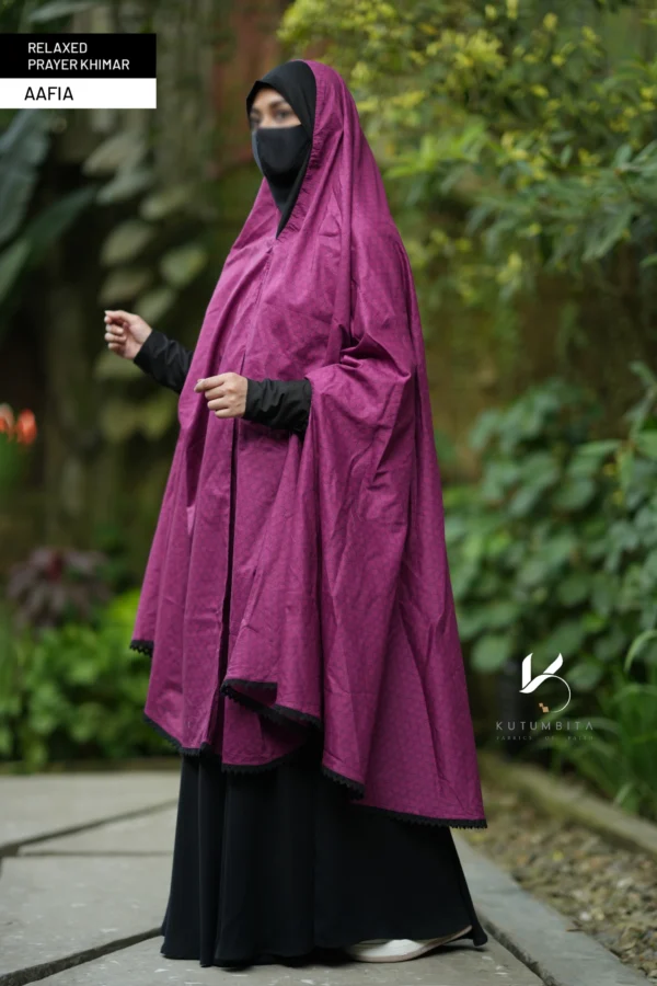 PRINTED RELAXED PRAYER KHIMAR- AAFIA
