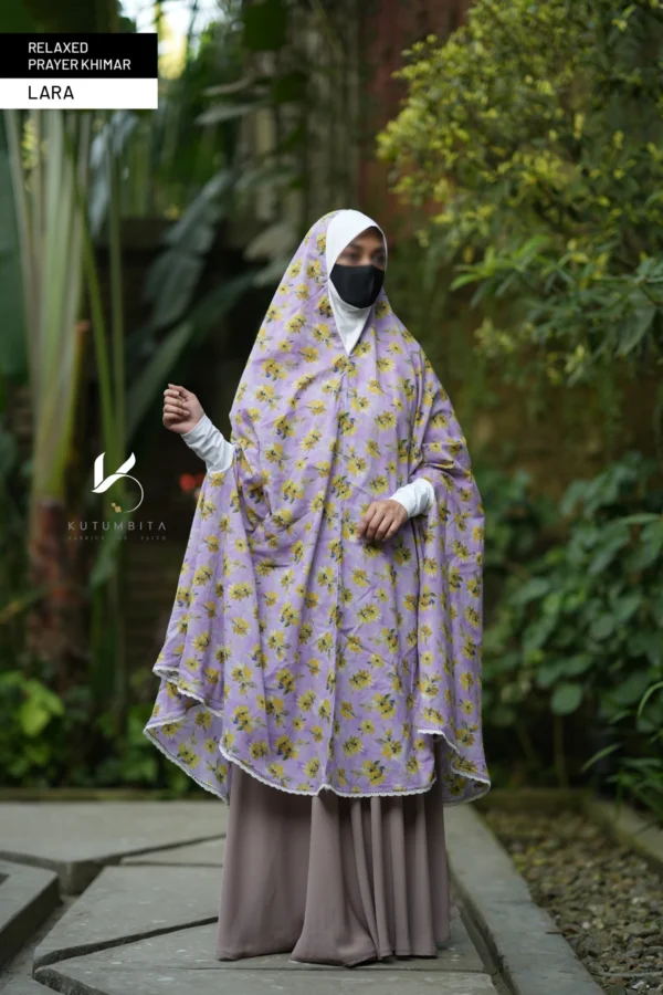 PRINTED RELAXED PRAYER KHIMAR- LARA
