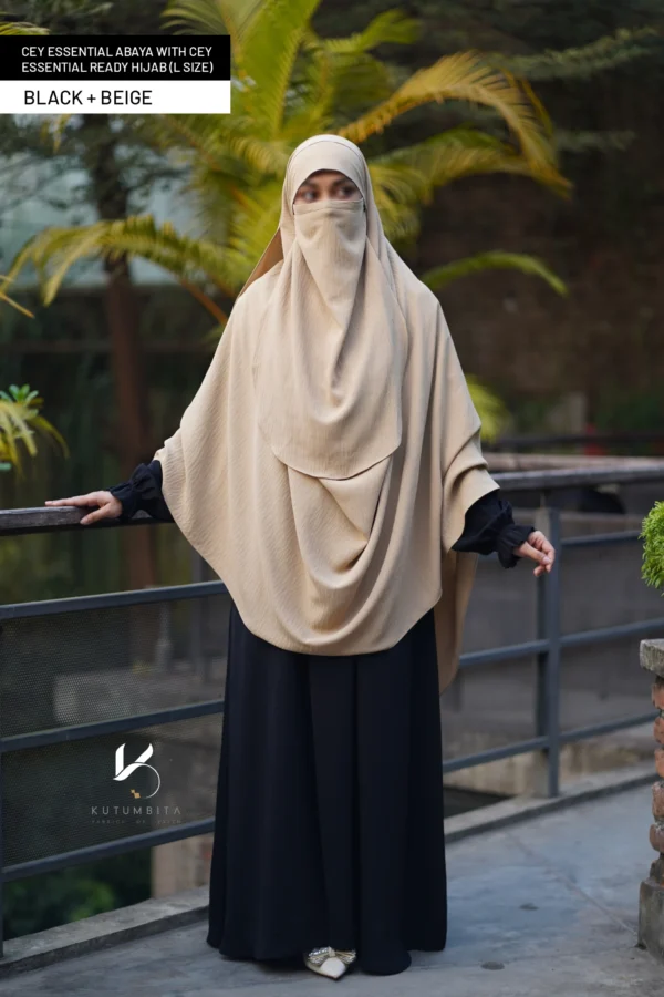 CEY Essential Abaya-Black