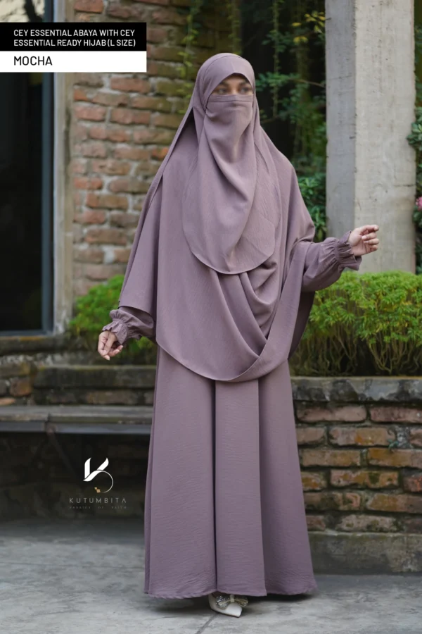 CEY Essential Abaya-Mocha