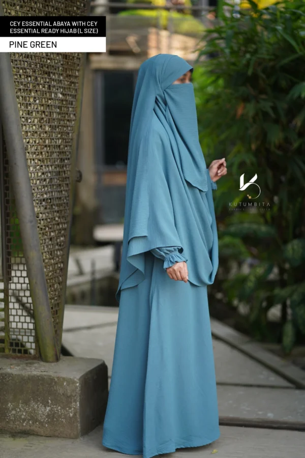CEY Essential Abaya-Pine Green