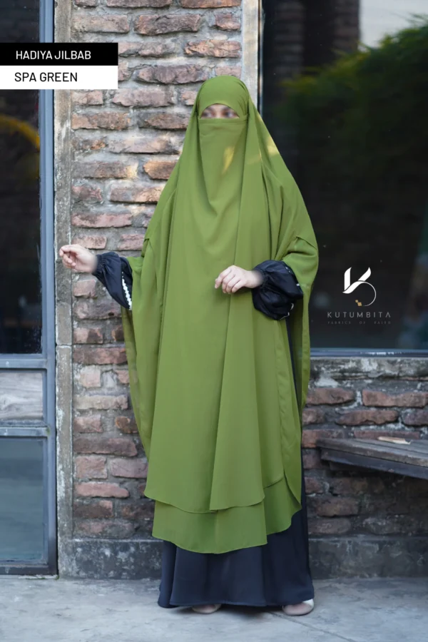 Hadiya Long Instant Jilbab-Spa Green