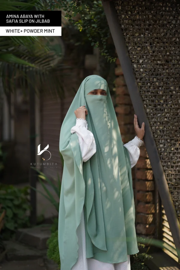 Safia Slip On Jilbab-Powder Mint