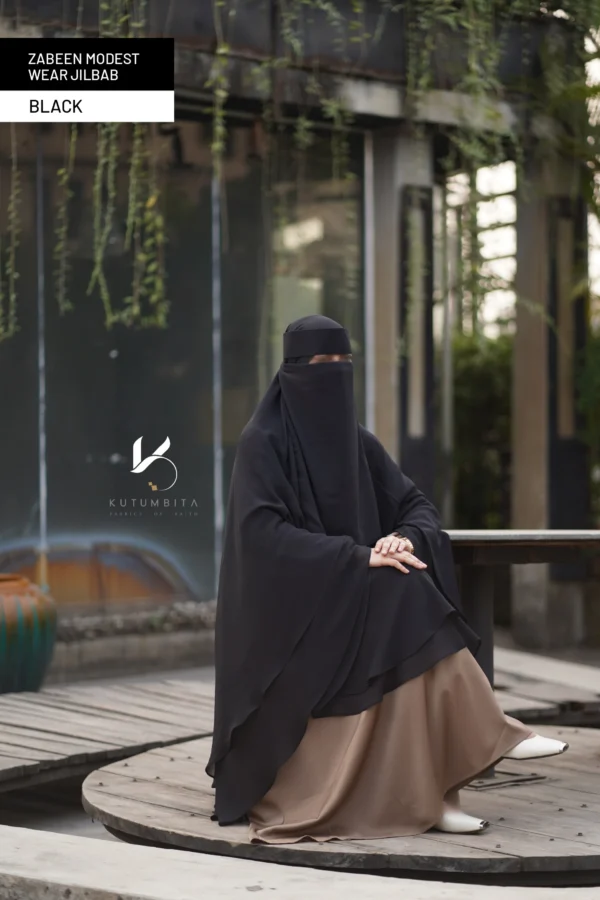 Zabeen Modest Wear Jilbab-Black