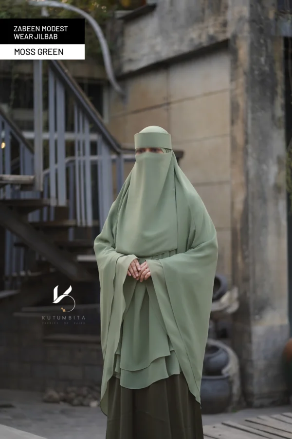 Zabeen Modest Wear Jilbab-Moss Green