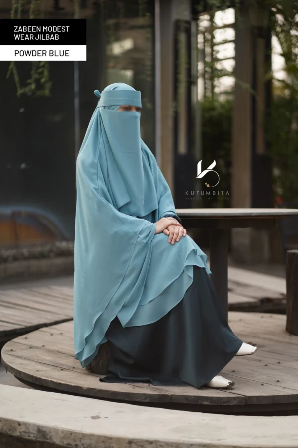 Zabeen Modest Wear Jilbab-Powder Blue