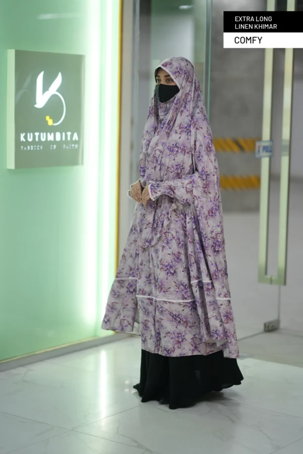 Extra Long Linen Khimar-Comfy