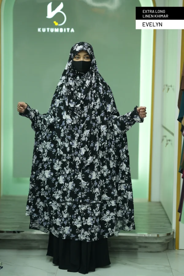 Extra Long Linen Khimar-Evelyn