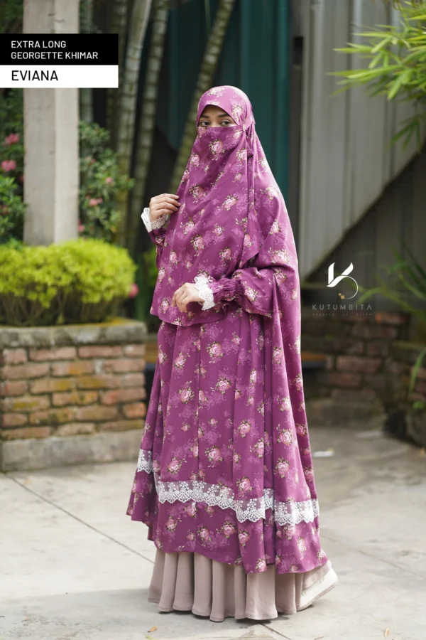 Extra Long All Purpose Georgette Khimar- Eviana