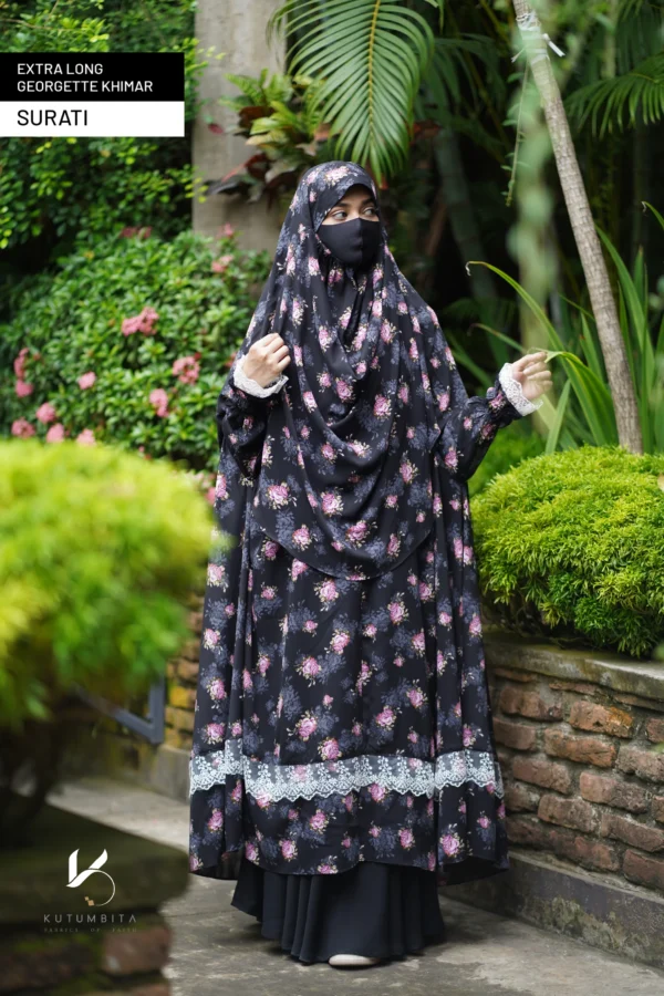 Extra Long All Purpose Georgette Khimar- Surati